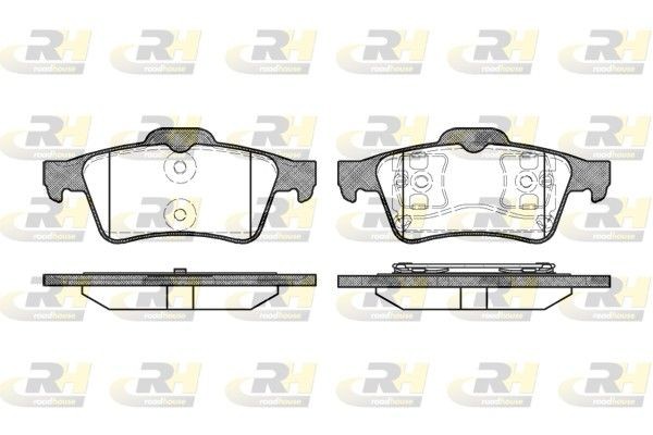 ROADHOUSE 2842.00 Brake pad set Rear Axle, with adhesive film, with accessories, with spring