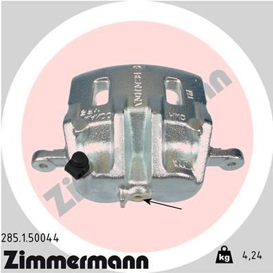 ZIMMERMANN 285.1.50044 Brake caliper Front Axle Left, without holder