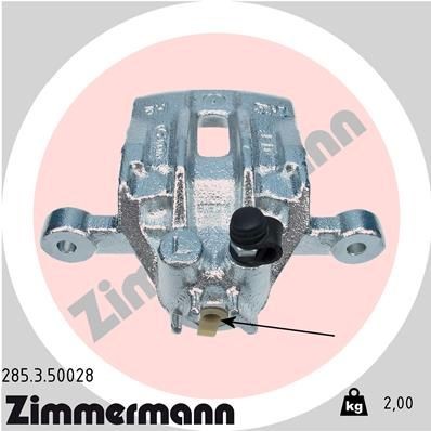 ZIMMERMANN Rear Axle Left, without holder Caliper 285.3.50028 buy