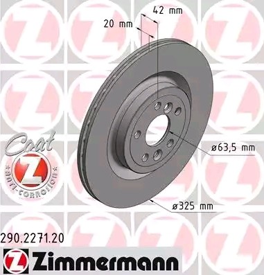 ZIMMERMANN 290.2271.20 Brake disc LAND ROVER experience and price