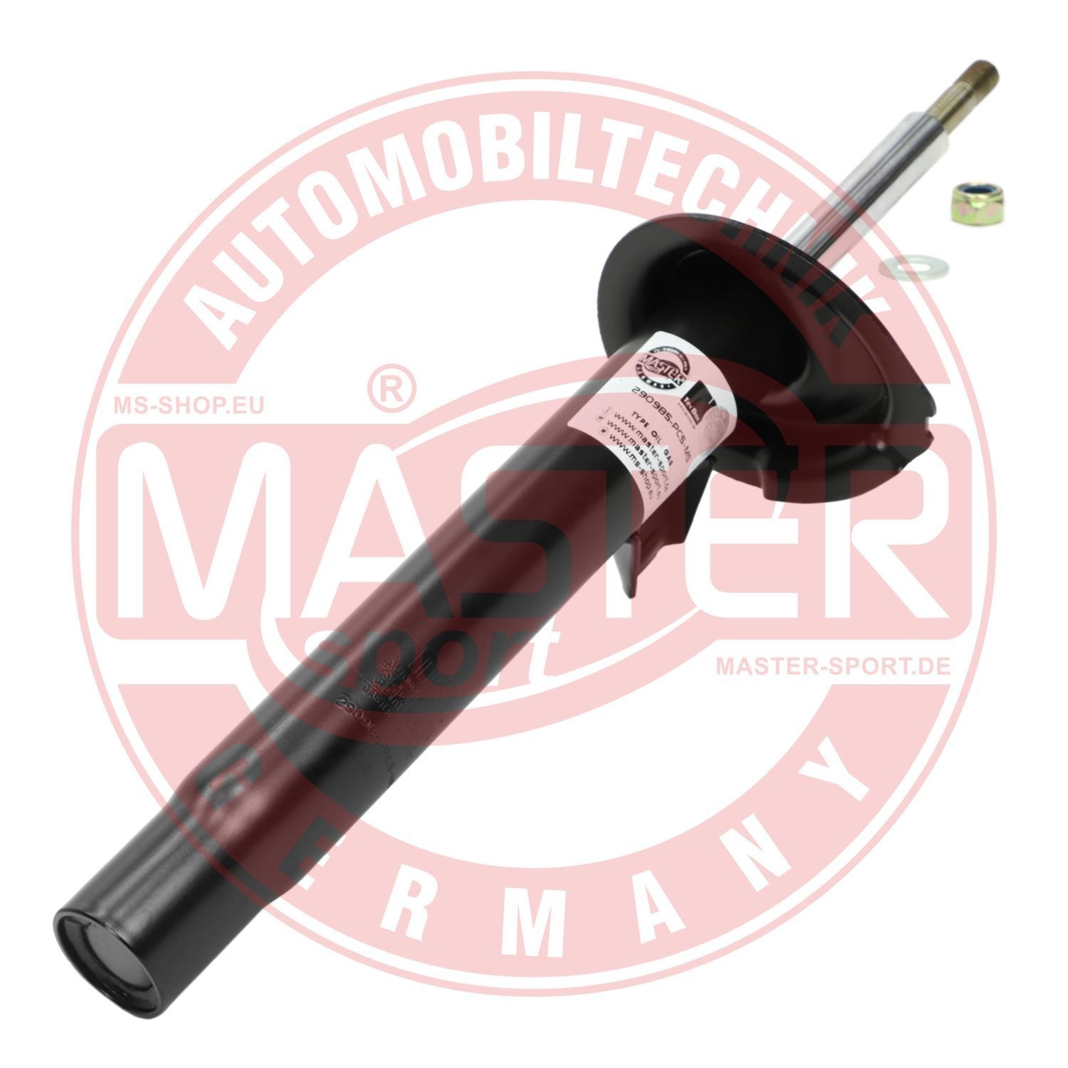 MASTER-SPORT BV162909851 Shock absorber Front Axle Left, Gas Pressure, Twin-Tube, Suspension Strut, Top pin