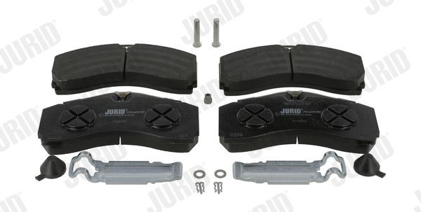 JURID 2924605390 Brake pad set prepared for wear indicator, with accessories