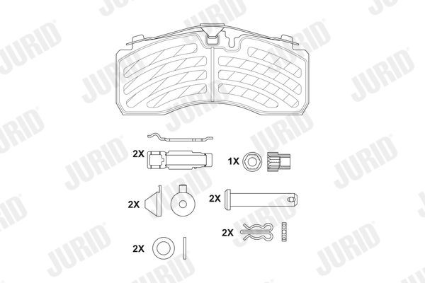 JURID Brake pad kit 2928705390
