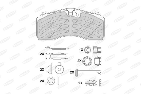 BERAL Brake pad kit 2928730004145504