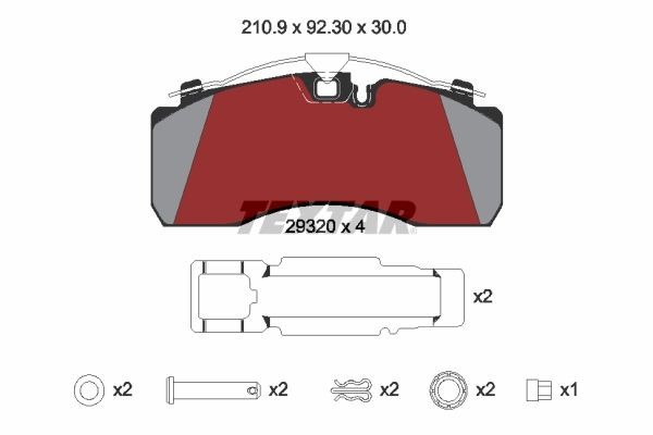 TEXTAR Brake pad kit 2932002