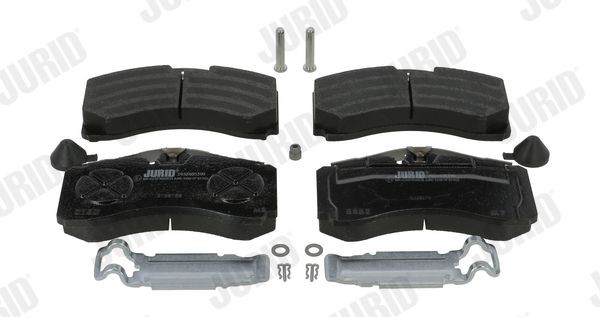 JURID 2932805390 Brake pad set prepared for wear indicator, with accessories