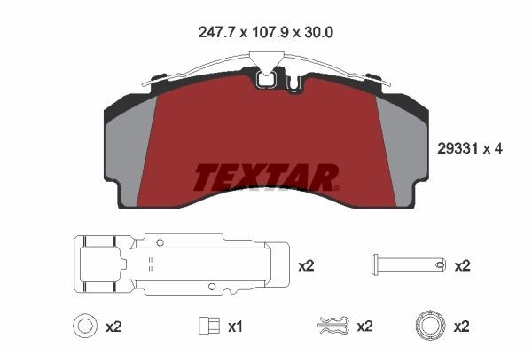 TEXTAR Brake pad kit 2933101