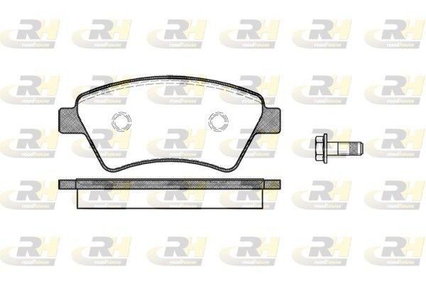 ROADHOUSE 2976.10 Brake pad set Front Axle, with adhesive film, with accessories