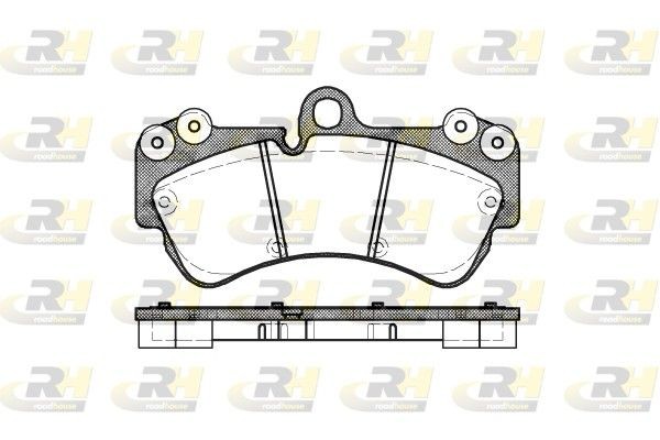 ROADHOUSE 2994.00 Brake pad set Front Axle, prepared for wear indicator, with adhesive film, with accessories