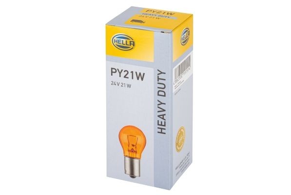 PY21W HELLA 24V 21W, PY21W, Halogen, Front and Rear Bulb, indicator 8GA 006 841-241 buy