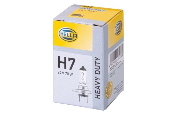 Headlight bulb HELLA H7 24V 70W PX26d, Halogen, ECE approved - 8GH 007 157-241