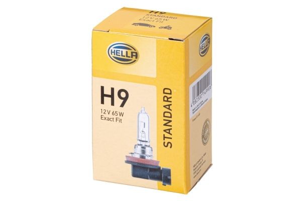 8GH008357-001 Bulb, spotlight H912VB1 HELLA H9 12V 65W PGJ19-5, Halogen, ECE approved