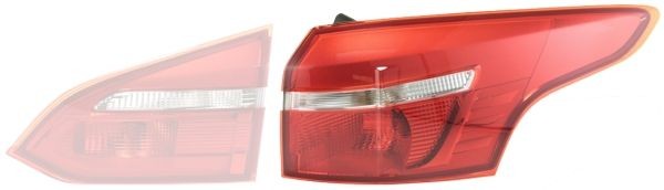 HELLA Tail lights left and right FORD Focus Mk3 Box Body / Estate (DYB) new 2SD 354 828-141