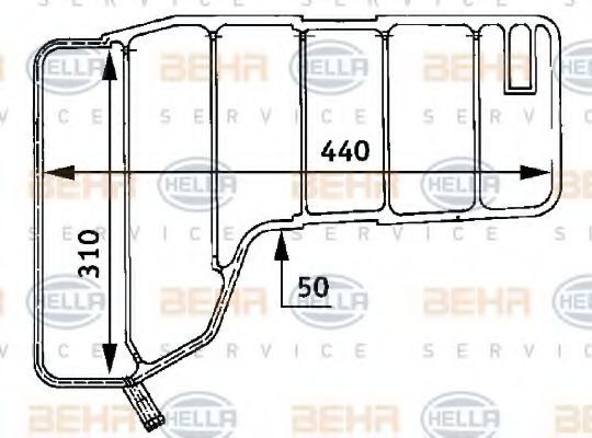 HELLA 8MA 376 705-201 Ausgleichsbehälter für MERCEDES-BENZ MK LKW in Original Qualität