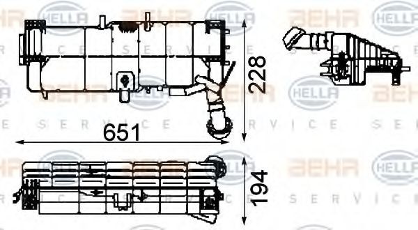 Mercedes A-Class Coolant reservoir 946347 HELLA 8MA 376 705-361 online buy