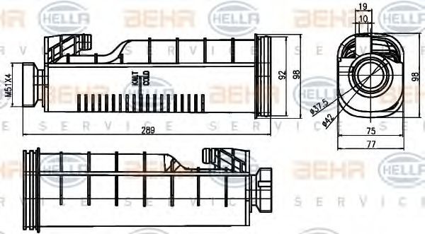 HELLA 8MA376755-091 Coolant expansion tank 1 712 835