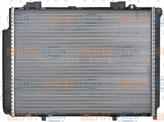 8MK376710-231 Radiator 8MK 376 710-231 HELLA for vehicles with air conditioning, 641 x 496 x 33 mm, HELLA BLACK MAGIC, Automatic Transmission, Manual Transmission, Mechanically jointed cooling fins