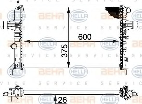 HELLA 8MK 376 710-314 Engine radiator DACIA experience and price
