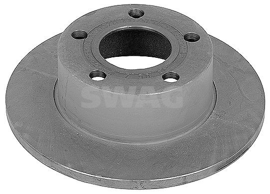 SWAG 30 90 9076 Brake disc Rear Axle, 245x10mm, 5x112, solid, Coated