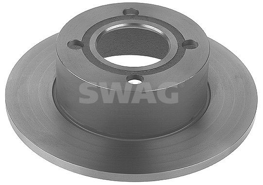 SWAG 30 91 1396 Brake disc Rear Axle, 245x10mm, 4x108, solid, Coated