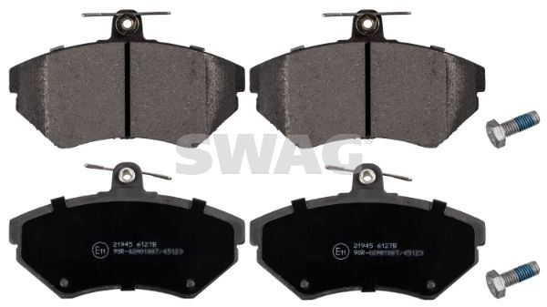 21945 SWAG Front Axle, excl. wear warning contact, with screw set Width: 69,4mm, Thickness 1: 19,3mm Brake pads 30 91 6336 buy