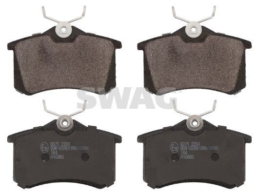 SWAG 30 91 6488 Brake pad set Rear Axle, excl. wear warning contact, with anti-squeak plate