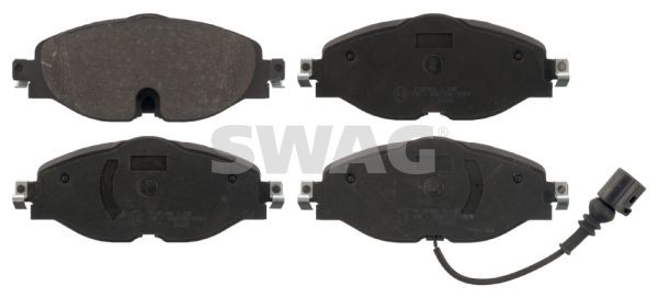 SWAG 30 91 6994 Brake pad set Front Axle, incl. wear warning contact