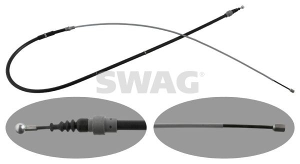 Skoda ROOMSTER Hand brake cable SWAG 30 94 8308 cheap