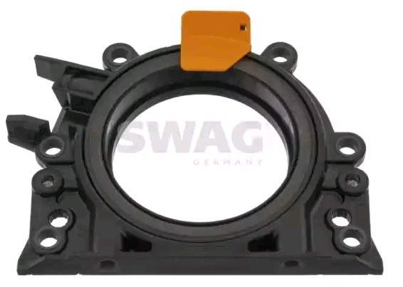 SWAG 30 94 9049 Crankshaft seal with flange, transmission sided, PTFE (polytetrafluoroethylene)