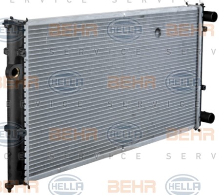 HELLA for vehicles with air conditioning, 628 x 378 x 34 mm, HELLA BLACK MAGIC, Manual Transmission, Brazed cooling fins Radiator 8MK 376 714-451 buy