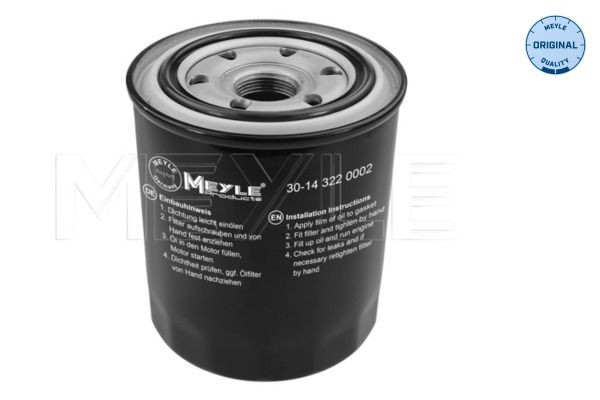 30-14 322 0002 MEYLE Oil filters FORD M24x1,5, ORIGINAL Quality, with one anti-return valve, Spin-on Filter