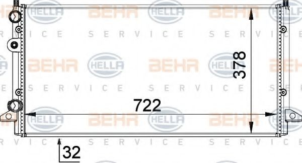 Great value for money - HELLA Engine radiator 8MK 376 717-751