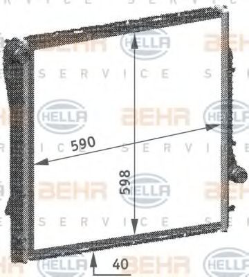 Great value for money - HELLA Engine radiator 8MK 376 718-754