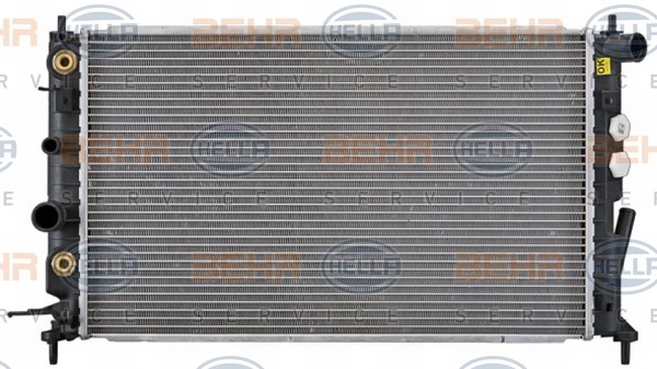 HELLA 8MK 376 720-641 Engine radiator for vehicles with air conditioning, 607 x 366 x 29 mm, Automatic Transmission, Brazed cooling fins