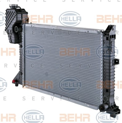 HELLA 8MK376721-431 Engine radiator for vehicles with air conditioning, 680 x 408 x 40 mm, HELLA BLACK MAGIC, Manual Transmission, Brazed cooling fins