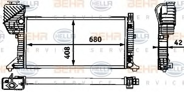 Great value for money - HELLA Engine radiator 8MK 376 721-444