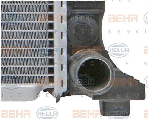HELLA 8MK376721-631 Engine radiator for vehicles with air conditioning, 680 x 406 x 42 mm, HELLA BLACK MAGIC, Manual Transmission, Brazed cooling fins
