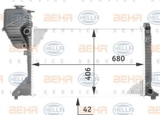 Original HELLA Radiator 8MK 376 722-004 for MERCEDES-BENZ SPRINTER