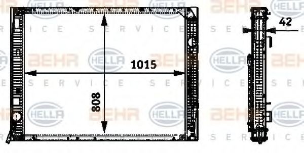 HELLA 8MK376722-361 Engine radiator A0025010101