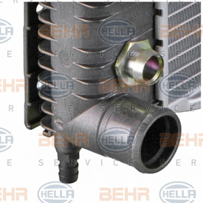 HELLA 8MK376726-761 Engine radiator for vehicles with/without air conditioning, 590 x 388 x 32 mm, Automatic Transmission, Brazed cooling fins