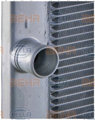 HELLA 8MK376729-601 Engine radiator 650 x 376 x 24 mm, HELLA BLACK MAGIC, Brazed cooling fins