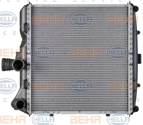 HELLA 8MK 376 733-671 Engine radiator for vehicles with/without air conditioning, 340 x 366 x 42 mm, HELLA BLACK MAGIC, Automatic Transmission, Manual Transmission, Brazed cooling fins