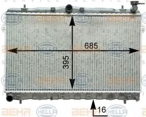 HELLA 8MK376762-081 Engine radiator 2531029010