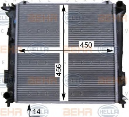 Great value for money - HELLA Engine radiator 8MK 376 763-321