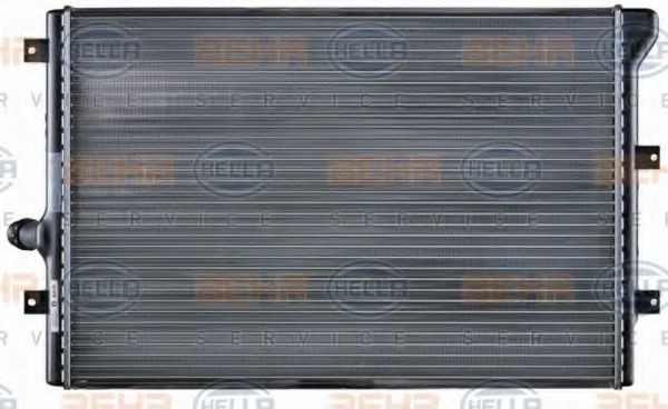 HELLA 8MK376774-041 Engine radiator for vehicles with/without air conditioning, 650 x 445 x 32 mm, HELLA BLACK MAGIC, Mechanically jointed cooling fins