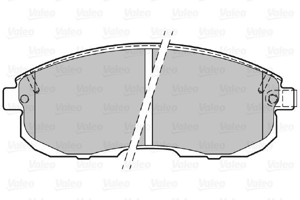 301011 Set of brake pads 301011 VALEO FIRST, Front Axle, incl. wear warning contact, without anti-squeak plate