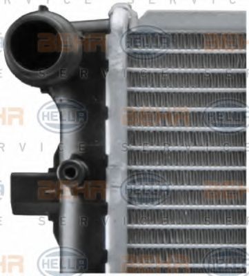8MK376781-091 Radiator 8MK 376 781-091 HELLA for vehicles with/without air conditioning, 650 x 396 x 25 mm, Automatic Transmission, Manual Transmission