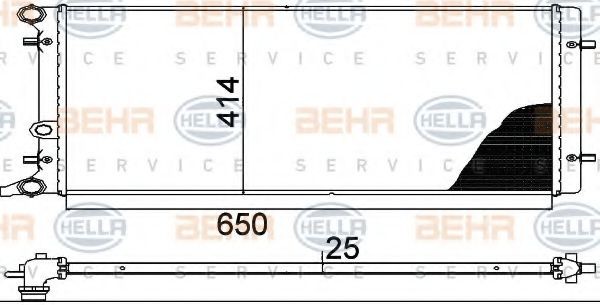Original HELLA Radiators 8MK 376 888-784 for AUDI A3