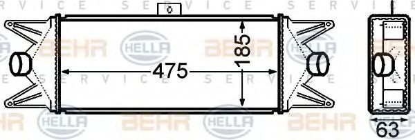 HELLA Intercooler, charger 8ML 376 776-771 buy
