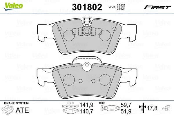 Mercedes-Benz R-Class Tuning parts - Brake pad set VALEO 301802